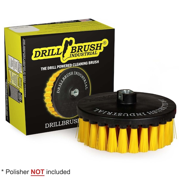 Drillbrush Bathroom Accessories - Cleaning Supplies - Scrub Brush 7in 7in-L-Y-T-DB